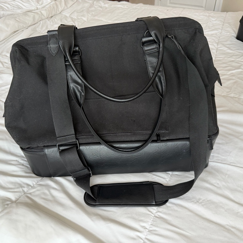 BEIS Black Weekender Travel Bag